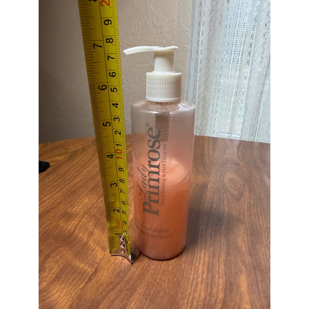 Lady Primrose Ambience Shimmer Bath Gel 8oz Floral Botanical Pump Bottle